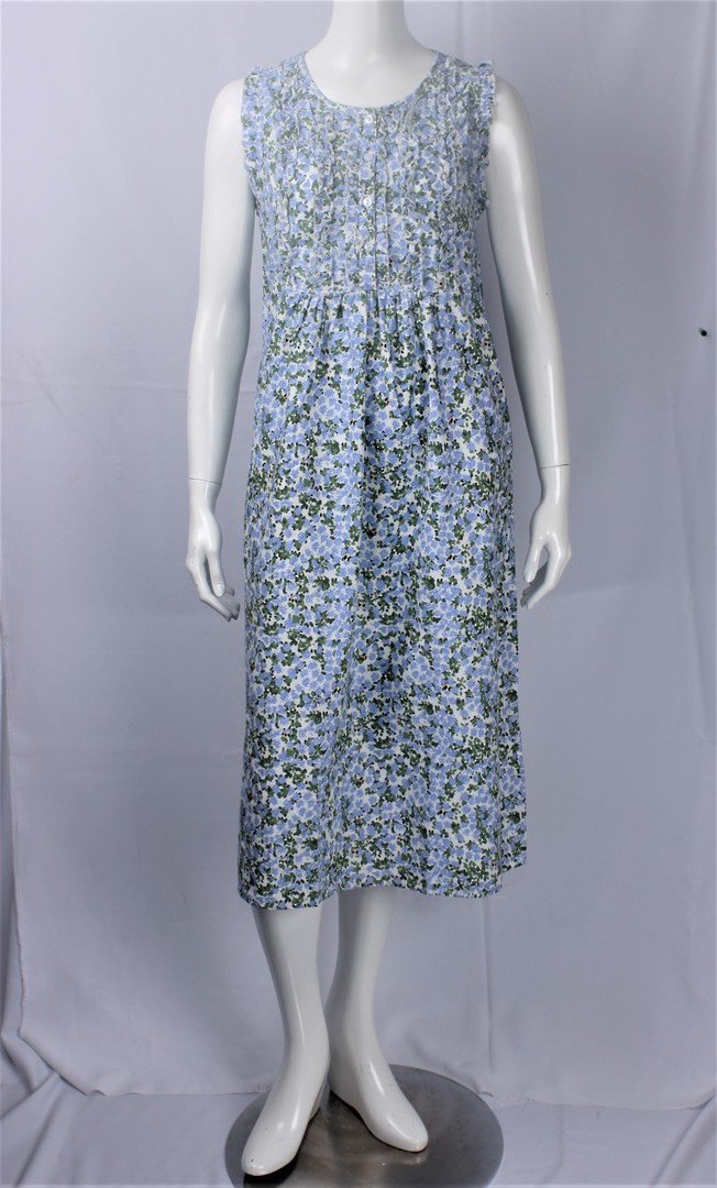 Alice & Lily blue bee sleeveless nightie w ruffle front STYLE :AL/ND-434/BB image 0